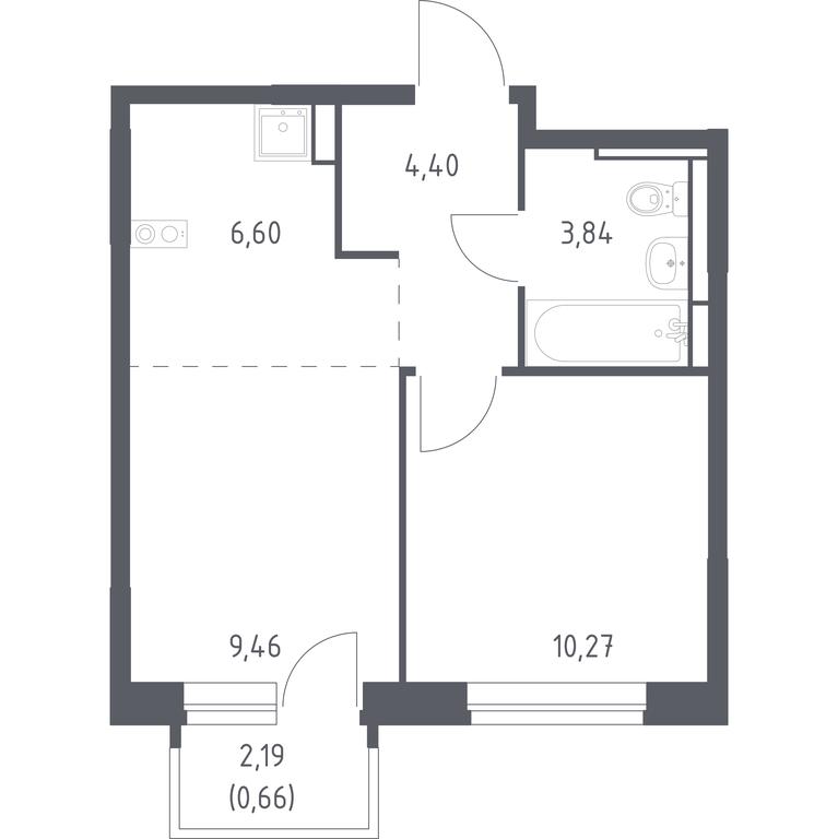 Apartment Sale, 35.23 sq. m. at Novoe Vidnoe, Kalinovka Village, Leninskiy City District, Moscow Region, Russia #1 Apartment Sale, 35.23 sq. m. at Novoe Vidnoe, Kalinovka Village, Leninskiy City District, Moscow Region, Russia #1