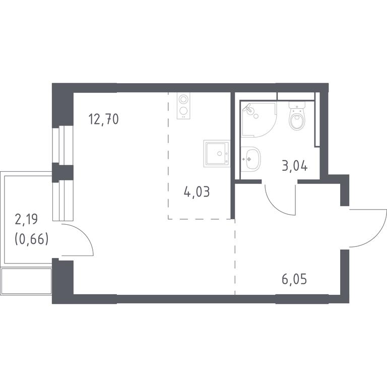 Apartment Sale, 26.48平方米 at Novoe Vidnoe, Kalinovka Village, Leninskiy City District, Moscow Region, Russia #1 Apartment Sale, 26.48平方米 at Novoe Vidnoe, Kalinovka Village, Leninskiy City District, Moscow Region, Russia #1