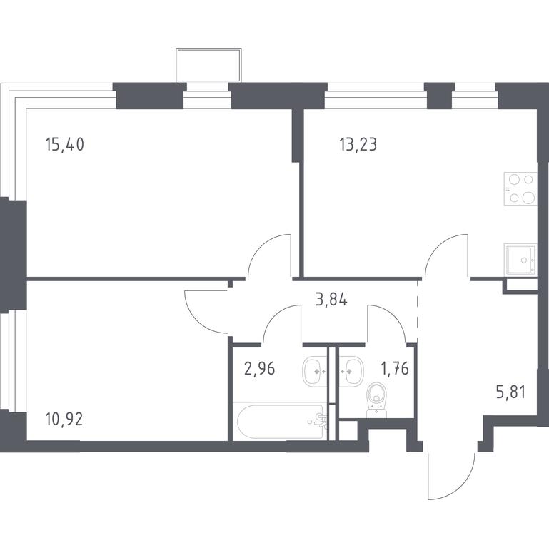 1-BD Apartment Sale, 53.92平方米 at Novoe Vidnoe, Kalinovka Village, Leninskiy City District, Moscow Region, Russia #1 1-BD Apartment Sale, 53.92平方米 at Novoe Vidnoe, Kalinovka Village, Leninskiy City District, Moscow Region, Russia #1