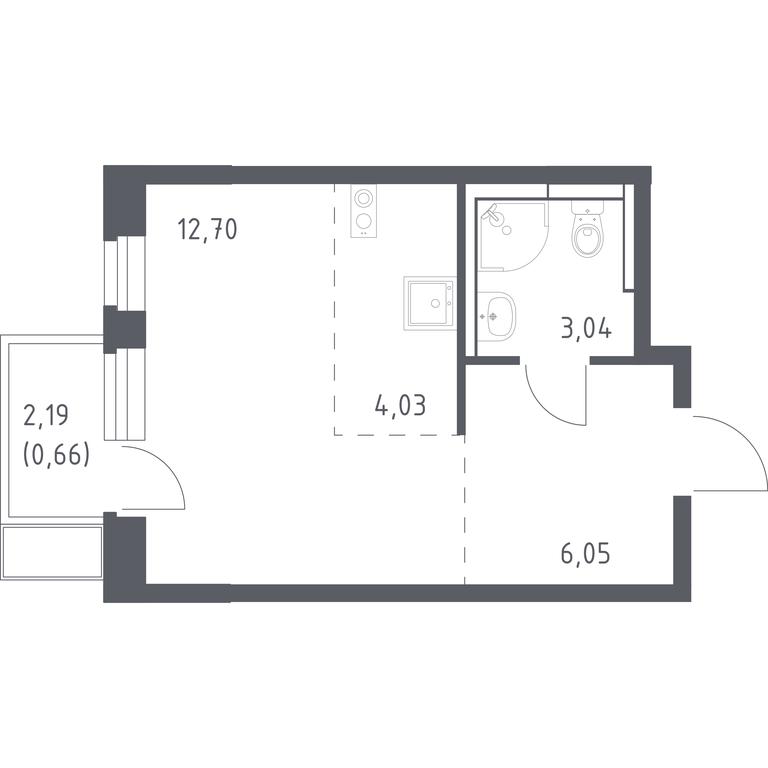 Продажа квартиры, 26,48 м² в ЖК «Новое Видное», деревня Калиновка, Ленинский городской округ, Московская область, Россия #1 Продажа квартиры, 26,48 м² в ЖК «Новое Видное», деревня Калиновка, Ленинский городской округ, Московская область, Россия #1