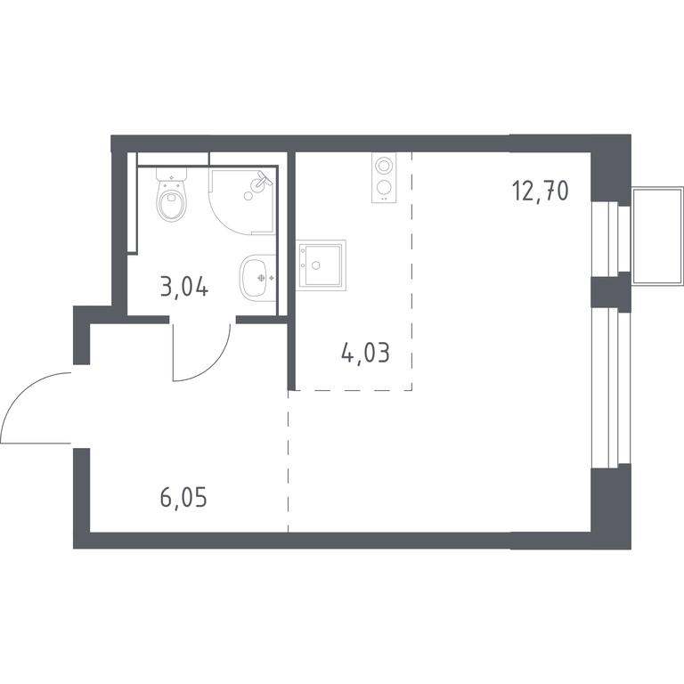 Apartment Sale, 25.82平方米 at Novoe Vidnoe, Kalinovka Village, Leninskiy City District, Moscow Region, Russia #1 Apartment Sale, 25.82平方米 at Novoe Vidnoe, Kalinovka Village, Leninskiy City District, Moscow Region, Russia #1