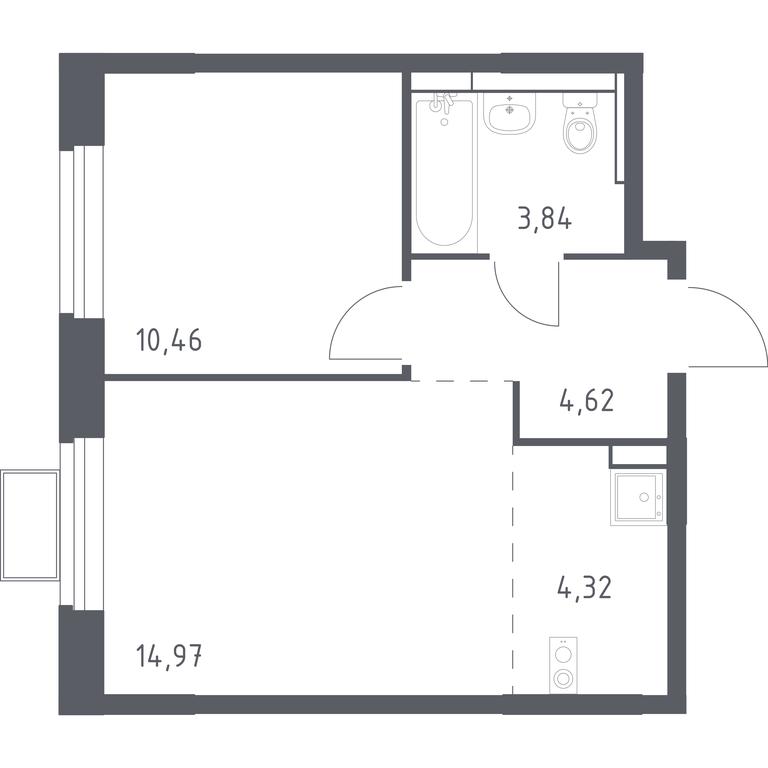 Apartment Sale, 38.21 sq. m. at Novoe Vidnoe, Kalinovka Village, Leninskiy City District, Moscow Region, Russia #1 Apartment Sale, 38.21 sq. m. at Novoe Vidnoe, Kalinovka Village, Leninskiy City District, Moscow Region, Russia #1