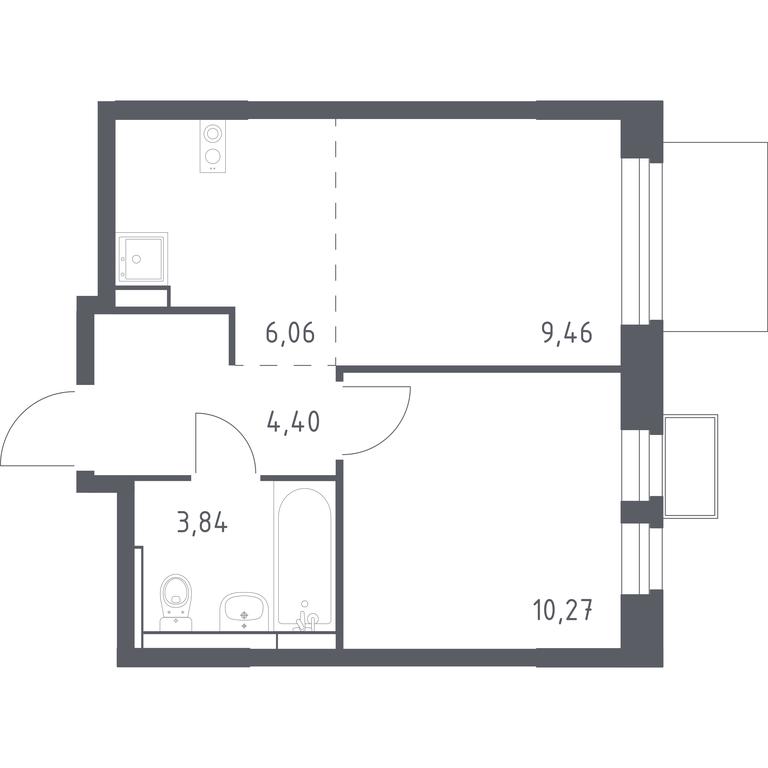 Apartment Sale, 34.03 sq. m. at Novoe Vidnoe, Kalinovka Village, Leninskiy City District, Moscow Region, Russia #1 Apartment Sale, 34.03 sq. m. at Novoe Vidnoe, Kalinovka Village, Leninskiy City District, Moscow Region, Russia #1