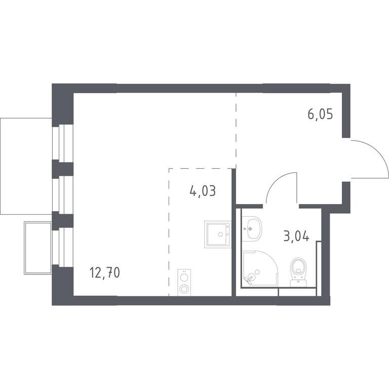 Apartment Sale, 25.82 sq. m. at Novoe Vidnoe, Kalinovka Village, Leninskiy City District, Moscow Region, Russia #1 Apartment Sale, 25.82 sq. m. at Novoe Vidnoe, Kalinovka Village, Leninskiy City District, Moscow Region, Russia #1