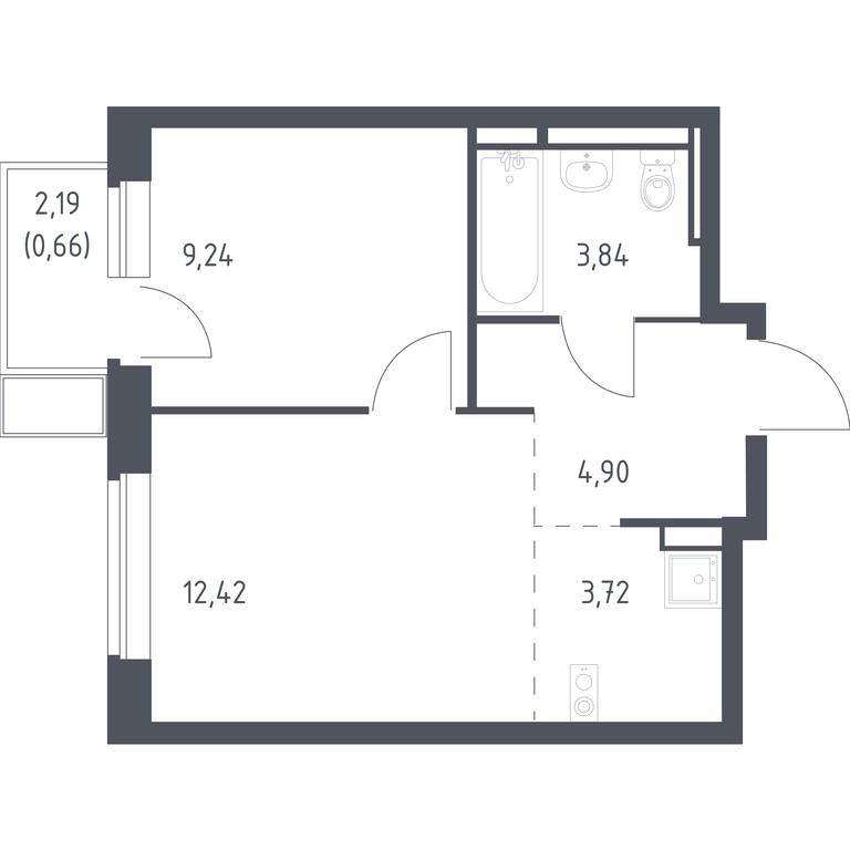 Apartment Sale, 34.78 sq. m. at Novoe Vidnoe, Kalinovka Village, Leninskiy City District, Moscow Region, Russia #1 Apartment Sale, 34.78 sq. m. at Novoe Vidnoe, Kalinovka Village, Leninskiy City District, Moscow Region, Russia #1