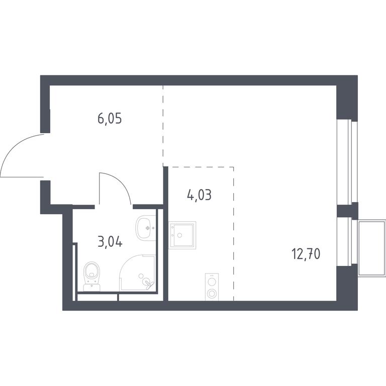 Apartment Sale, 25.82 sq. m. at Novoe Vidnoe, Kalinovka Village, Leninskiy City District, Moscow Region, Russia #1 Apartment Sale, 25.82 sq. m. at Novoe Vidnoe, Kalinovka Village, Leninskiy City District, Moscow Region, Russia #1