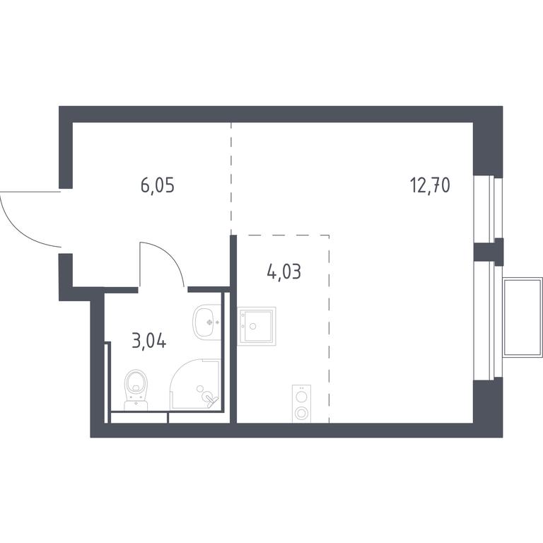 Apartment Sale, 25.82 sq. m. at Novoe Vidnoe, Kalinovka Village, Leninskiy City District, Moscow Region, Russia #1 Apartment Sale, 25.82 sq. m. at Novoe Vidnoe, Kalinovka Village, Leninskiy City District, Moscow Region, Russia #1