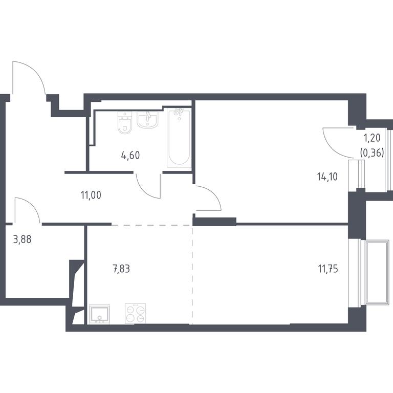 Apartment Sale, 53.52 sq. m. at Dolina Yauzy, Trudovaya Street, 23, Mytischi, Moscow Region, Russia #1 Apartment Sale, 53.52 sq. m. at Dolina Yauzy, Trudovaya Street, 23, Mytischi, Moscow Region, Russia #1