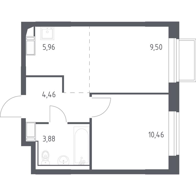 Apartment Sale, 33.8 sq. m. at Tomilino Park, 1-y kvartal, posyolok Zhilino-1, Lubertsy City District, Moscow Region, Russia #1 Apartment Sale, 33.8 sq. m. at Tomilino Park, 1-y kvartal, posyolok Zhilino-1, Lubertsy City District, Moscow Region, Russia #1