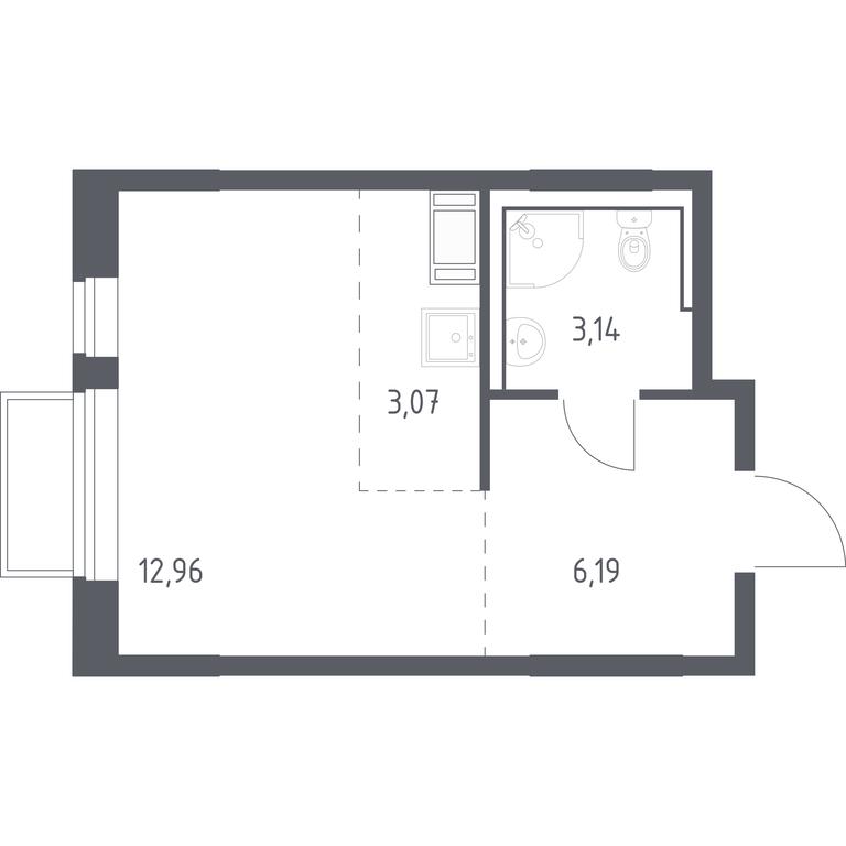 Apartment Sale, 25 sq. m. at Tomilino Park, 1-y kvartal, posyolok Zhilino-1, Lubertsy City District, Moscow Region, Russia #1 Apartment Sale, 25 sq. m. at Tomilino Park, 1-y kvartal, posyolok Zhilino-1, Lubertsy City District, Moscow Region, Russia #1