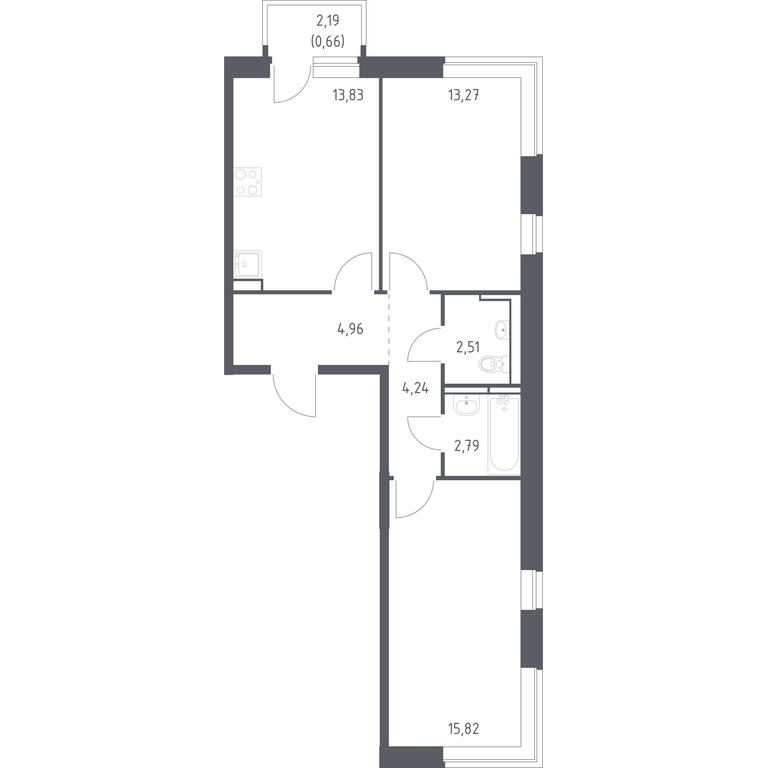 1-BD Apartment Sale, 58.08 sq. m. at Novoe Vidnoe, Kalinovka Village, Leninskiy City District, Moscow Region, Russia #1 1-BD Apartment Sale, 58.08 sq. m. at Novoe Vidnoe, Kalinovka Village, Leninskiy City District, Moscow Region, Russia #1