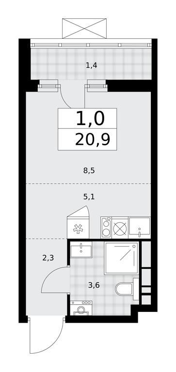 Apartment Sale, 20.9平方米 at Prokshino, Prokshino Residential Complex, Sosenskoye Settlement, Moscow, Russia #1 Apartment Sale, 20.9平方米 at Prokshino, Prokshino Residential Complex, Sosenskoye Settlement, Moscow, Russia #1