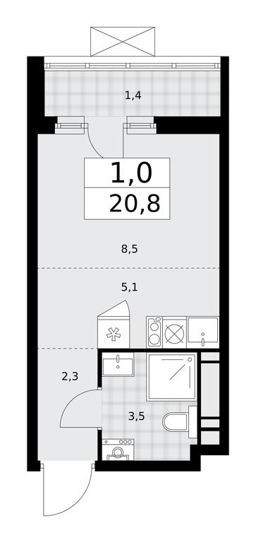 Apartment Sale, 20.8平方米 at Prokshino, Prokshino Residential Complex, Sosenskoye Settlement, Moscow, Russia #2 Apartment Sale, 20.8平方米 at Prokshino, Prokshino Residential Complex, Sosenskoye Settlement, Moscow, Russia #2