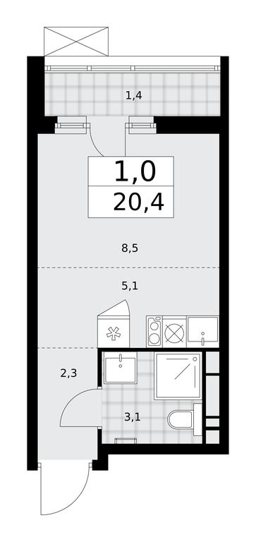Apartment Sale, 20.4平方米 at Prokshino, Prokshino Residential Complex, Sosenskoye Settlement, Moscow, Russia #2 Apartment Sale, 20.4平方米 at Prokshino, Prokshino Residential Complex, Sosenskoye Settlement, Moscow, Russia #2