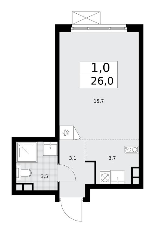 Apartment Sale, 26平方米 at Prokshino, Prokshino Residential Complex, Sosenskoye Settlement, Moscow, Russia #2 Apartment Sale, 26平方米 at Prokshino, Prokshino Residential Complex, Sosenskoye Settlement, Moscow, Russia #2