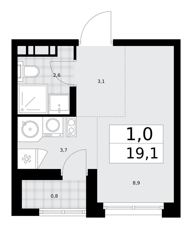 Apartment Sale, 19.1 sq. m. at Prokshino, Prokshino Residential Complex, Sosenskoye Settlement, Moscow, Russia #2 Apartment Sale, 19.1 sq. m. at Prokshino, Prokshino Residential Complex, Sosenskoye Settlement, Moscow, Russia #2