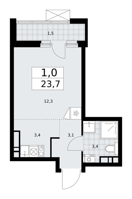 Apartment Sale, 23.7平方米 at Prokshino, Prokshino Residential Complex, Sosenskoye Settlement, Moscow, Russia #1 Apartment Sale, 23.7平方米 at Prokshino, Prokshino Residential Complex, Sosenskoye Settlement, Moscow, Russia #1
