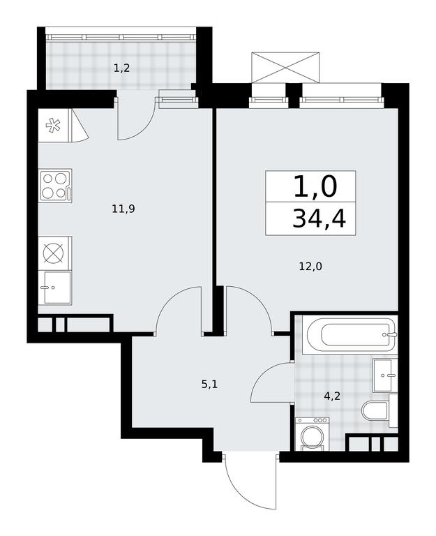 Apartment Sale, 34.4 sq. m. at Prokshino, Prokshino Residential Complex, Sosenskoye Settlement, Moscow, Russia #2 Apartment Sale, 34.4 sq. m. at Prokshino, Prokshino Residential Complex, Sosenskoye Settlement, Moscow, Russia #2