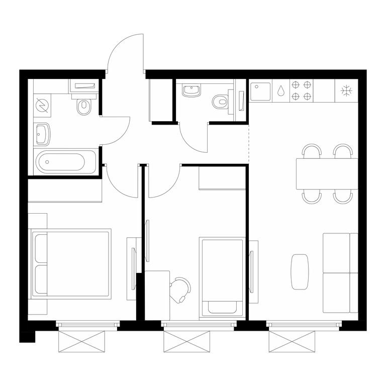 2-BD Apartment Sale, 49.3平方米 at Yaroslavskij kvartal, Yaroslavskiy Drive, 116, Korolyov, Moscow Region, Russia #1 2-BD Apartment Sale, 49.3平方米 at Yaroslavskij kvartal, Yaroslavskiy Drive, 116, Korolyov, Moscow Region, Russia #1