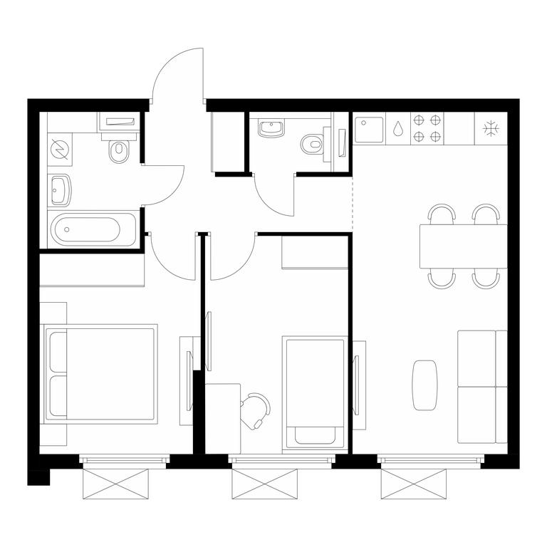 2-BD Apartment Sale, 49.3平方米 at Yaroslavskij kvartal, Yaroslavskiy Drive, 116, Korolyov, Moscow Region, Russia #1 2-BD Apartment Sale, 49.3平方米 at Yaroslavskij kvartal, Yaroslavskiy Drive, 116, Korolyov, Moscow Region, Russia #1