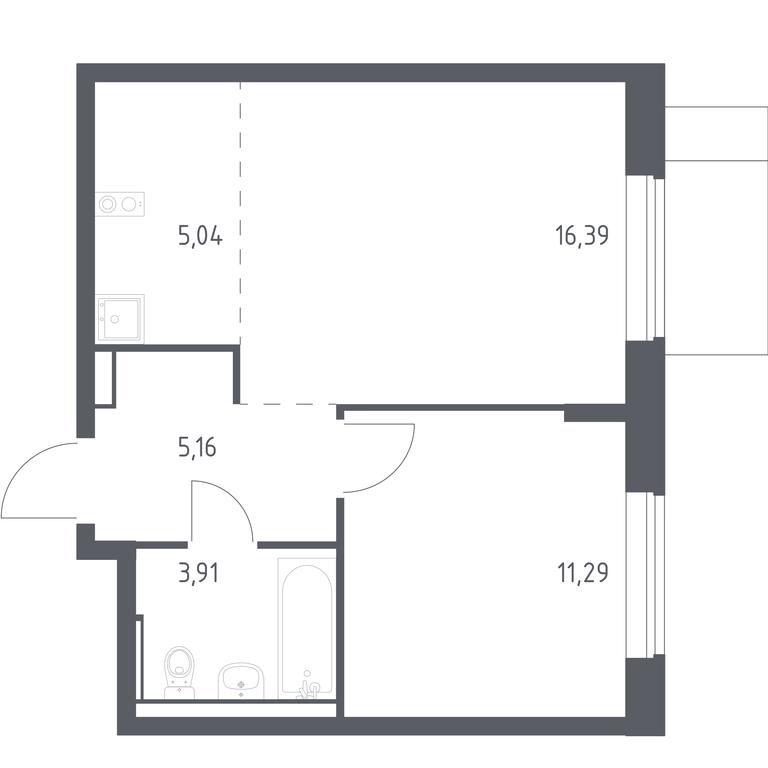 Apartment Sale, 41.79 sq. m. at Prigorod Lesnoe, Molodyozhny bulvar, 6, derevnya Misaylovo, Leninskiy City District, Moscow Region, Russia #1 Apartment Sale, 41.79 sq. m. at Prigorod Lesnoe, Molodyozhny bulvar, 6, derevnya Misaylovo, Leninskiy City District, Moscow Region, Russia #1
