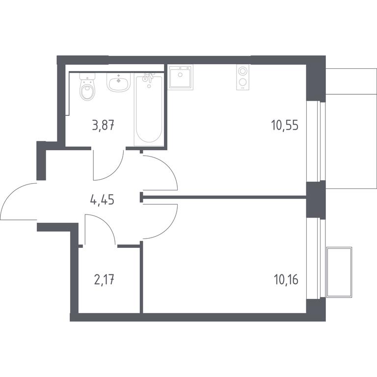 Apartment Sale, 31.2平方米 at Prigorod Lesnoe, Molodyozhny bulvar, 6, derevnya Misaylovo, Leninskiy City District, Moscow Region, Russia #1 Apartment Sale, 31.2平方米 at Prigorod Lesnoe, Molodyozhny bulvar, 6, derevnya Misaylovo, Leninskiy City District, Moscow Region, Russia #1