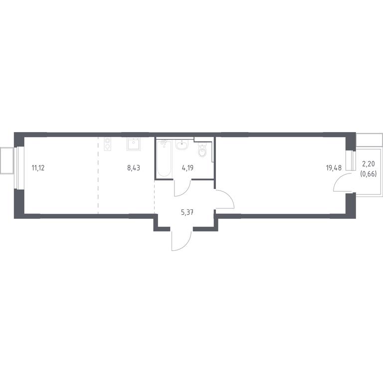 Apartment Sale, 49.25 sq. m. at Prigorod Lesnoe, Molodyozhny bulvar, 6, derevnya Misaylovo, Leninskiy City District, Moscow Region, Russia #1 Apartment Sale, 49.25 sq. m. at Prigorod Lesnoe, Molodyozhny bulvar, 6, derevnya Misaylovo, Leninskiy City District, Moscow Region, Russia #1