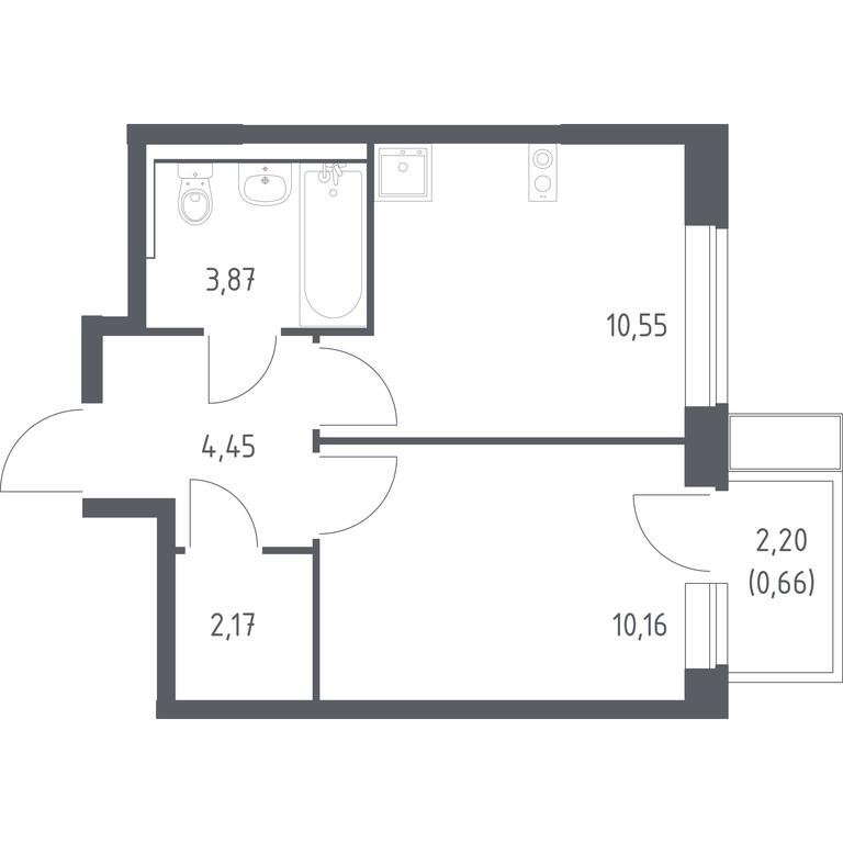 Apartment Sale, 31.86 sq. m. at Prigorod Lesnoe, Molodyozhny bulvar, 6, derevnya Misaylovo, Leninskiy City District, Moscow Region, Russia #1 Apartment Sale, 31.86 sq. m. at Prigorod Lesnoe, Molodyozhny bulvar, 6, derevnya Misaylovo, Leninskiy City District, Moscow Region, Russia #1