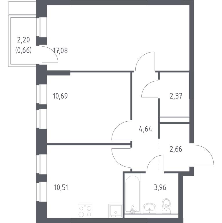 1-BD Apartment Sale, 52.57 sq. m. at Prigorod Lesnoe, Molodyozhny bulvar, 6, derevnya Misaylovo, Leninskiy City District, Moscow Region, Russia #1 1-BD Apartment Sale, 52.57 sq. m. at Prigorod Lesnoe, Molodyozhny bulvar, 6, derevnya Misaylovo, Leninskiy City District, Moscow Region, Russia #1