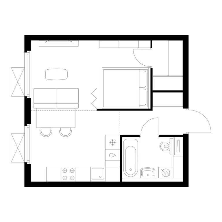 1-BD Apartment Sale, 34.3 sq. m. at Yaroslavskiy, 16th Microdistrict, Mytischi, Moscow Region, Russia #1