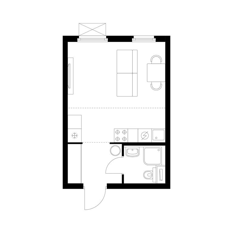 Apartment Sale, 25.5 sq. m. at Yaroslavskiy, 16th Microdistrict, Mytischi, Moscow Region, Russia #1