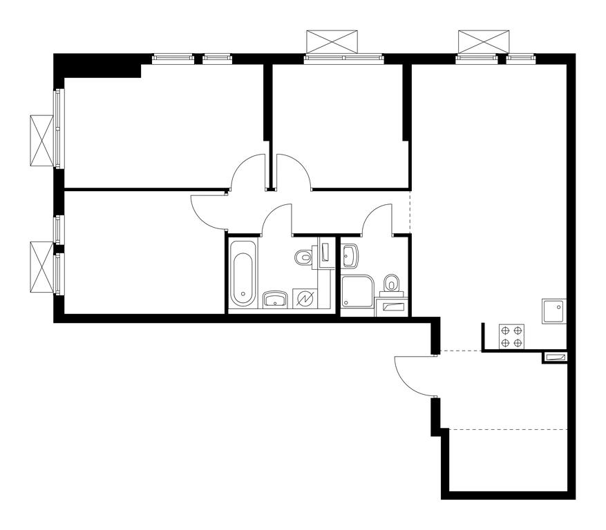 Продажа 3-комн. квартиры, 76,2 м² в ЖК «Перовское 2», Перовское шоссе, 4с2, Москва, Россия #1 Продажа 3-комн. квартиры, 76,2 м² в ЖК «Перовское 2», Перовское шоссе, 4с2, Москва, Россия #1