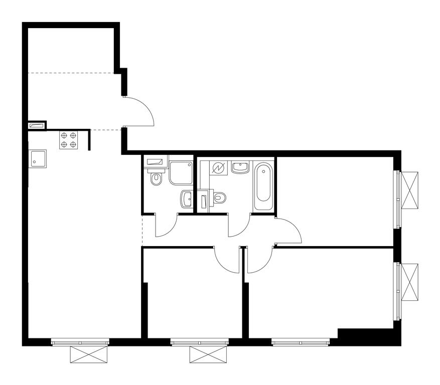Продажа 3-комн. квартиры, 76,3 м² в ЖК «Перовское 2», Перовское шоссе, 4с2, Москва, Россия #1 Продажа 3-комн. квартиры, 76,3 м² в ЖК «Перовское 2», Перовское шоссе, 4с2, Москва, Россия #1