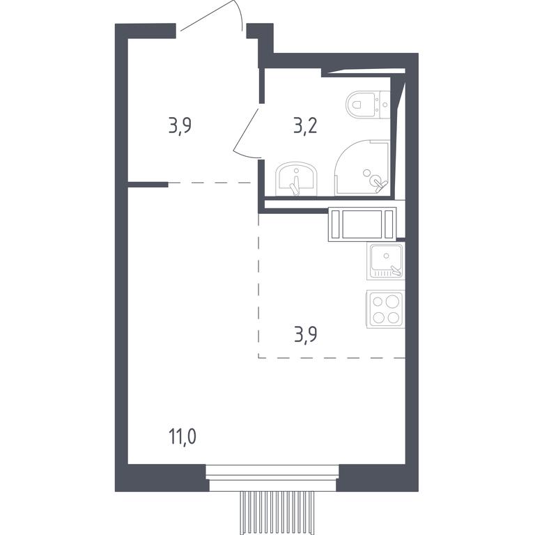 Apartment Sale, 21.7 sq. m. at Mytishchi Park, Silikatnaya ulitsa, 41к3, Mytischi, Moscow Region, Russia #1 Apartment Sale, 21.7 sq. m. at Mytishchi Park, Silikatnaya ulitsa, 41к3, Mytischi, Moscow Region, Russia #1