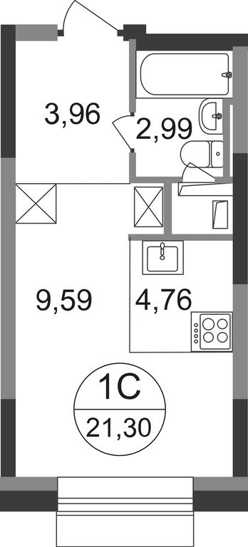 Apartment Sale, 21.3平方米 at Novograd Pavlino, Kosinskoye shosse, 2, Novoye Pavlino Microdistrict, Balashikha, Moscow Region, Russia #1 Apartment Sale, 21.3平方米 at Novograd Pavlino, Kosinskoye shosse, 2, Novoye Pavlino Microdistrict, Balashikha, Moscow Region, Russia #1