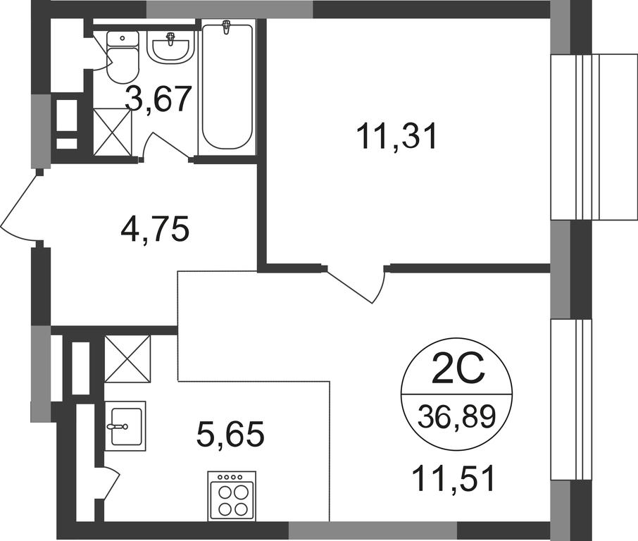 2-BD Apartment Sale, 36.89 sq. m. at Novograd Pavlino, Kosinskoye shosse, 2, Novoye Pavlino Microdistrict, Balashikha, Moscow Region, Russia #1 2-BD Apartment Sale, 36.89 sq. m. at Novograd Pavlino, Kosinskoye shosse, 2, Novoye Pavlino Microdistrict, Balashikha, Moscow Region, Russia #1