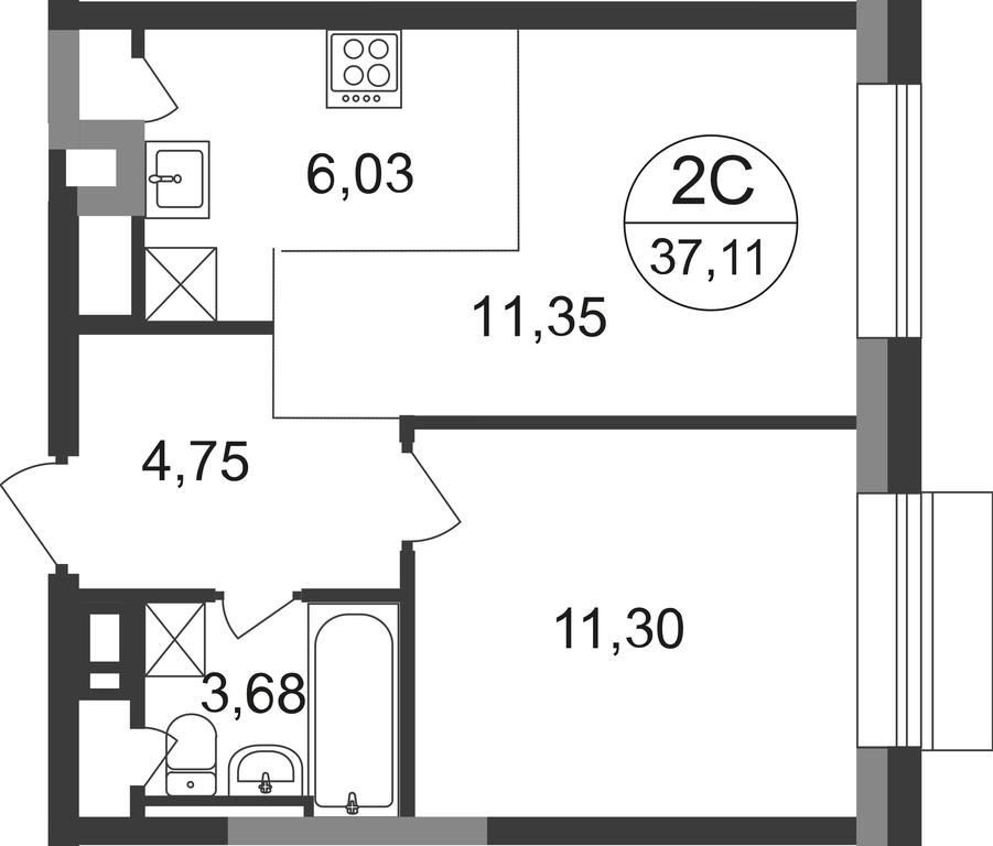 2-BD Apartment Sale, 37.11 sq. m. at Novograd Pavlino, Kosinskoye shosse, 2, Novoye Pavlino Microdistrict, Balashikha, Moscow Region, Russia #1 2-BD Apartment Sale, 37.11 sq. m. at Novograd Pavlino, Kosinskoye shosse, 2, Novoye Pavlino Microdistrict, Balashikha, Moscow Region, Russia #1