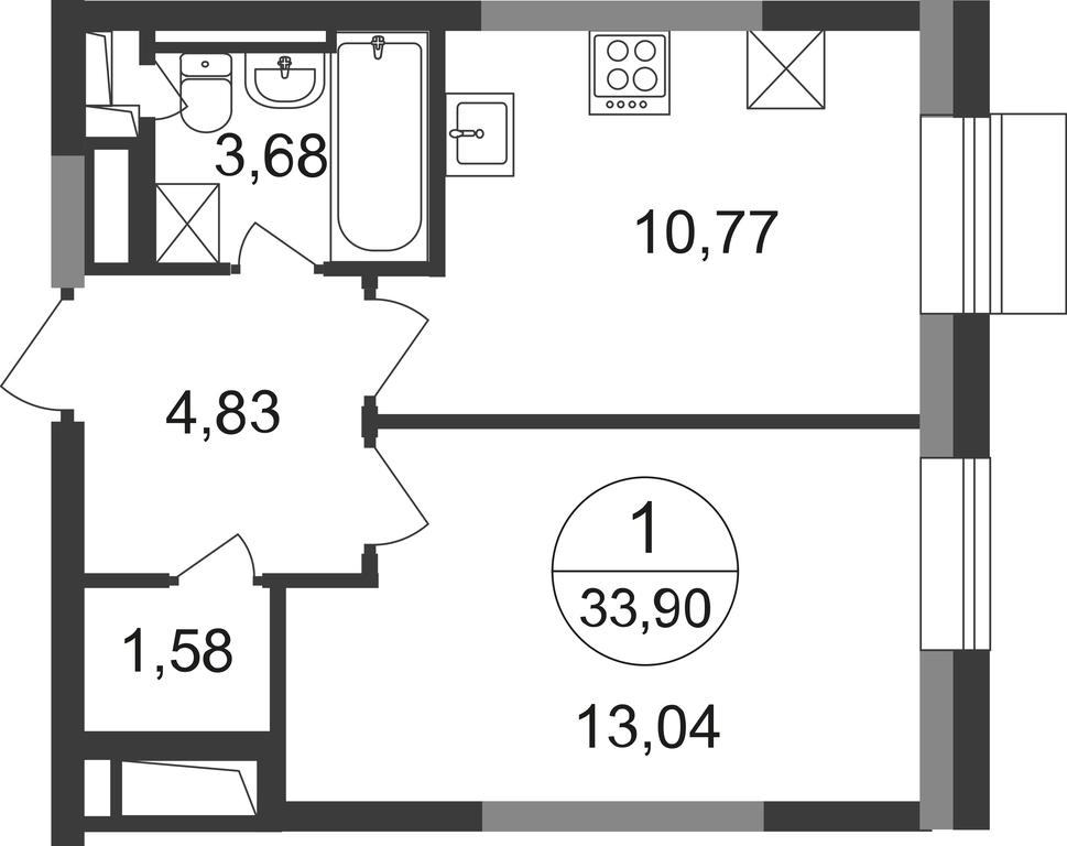 Apartment Sale, 33.9 sq. m. at Novograd Pavlino, Kosinskoye shosse, 2, Novoye Pavlino Microdistrict, Balashikha, Moscow Region, Russia #1 Apartment Sale, 33.9 sq. m. at Novograd Pavlino, Kosinskoye shosse, 2, Novoye Pavlino Microdistrict, Balashikha, Moscow Region, Russia #1