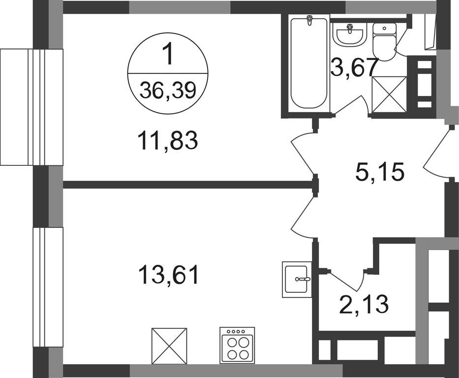 Apartment Sale, 36.39平方米 at Novograd Pavlino, Kosinskoye shosse, 2, Novoye Pavlino Microdistrict, Balashikha, Moscow Region, Russia #1 Apartment Sale, 36.39平方米 at Novograd Pavlino, Kosinskoye shosse, 2, Novoye Pavlino Microdistrict, Balashikha, Moscow Region, Russia #1