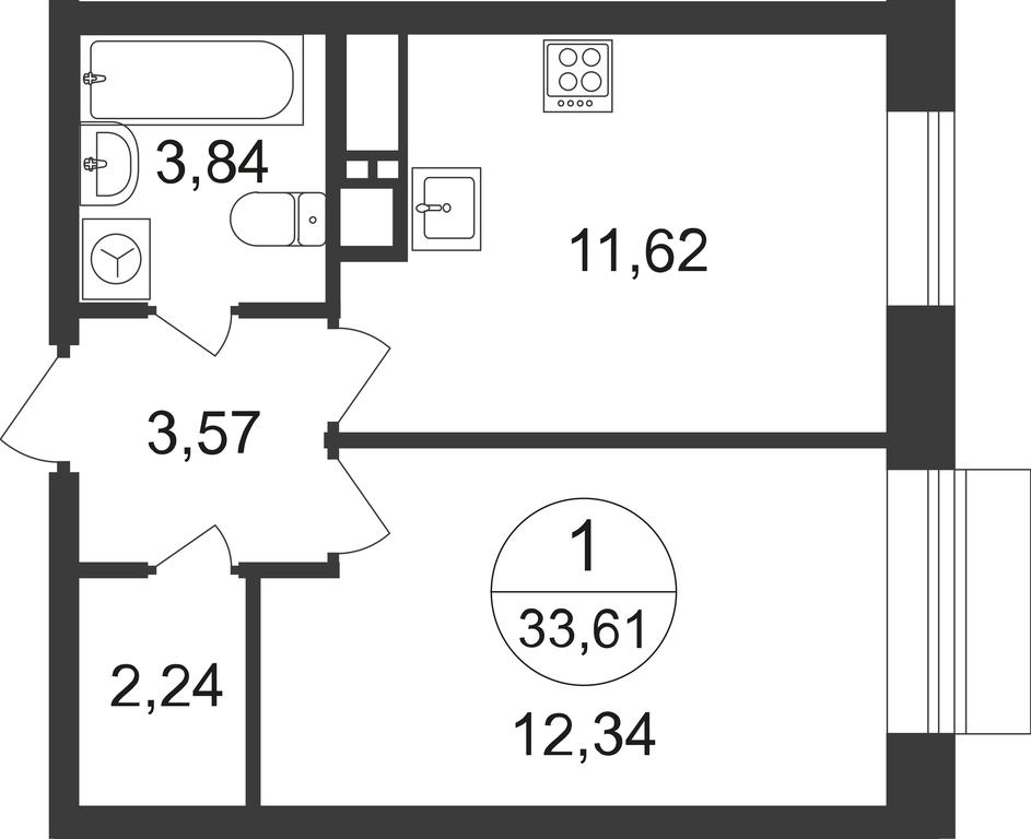 Apartment Sale, 33.61 sq. m. at Novograd Pavlino, Kosinskoye shosse, 2, Novoye Pavlino Microdistrict, Balashikha, Moscow Region, Russia #1 Apartment Sale, 33.61 sq. m. at Novograd Pavlino, Kosinskoye shosse, 2, Novoye Pavlino Microdistrict, Balashikha, Moscow Region, Russia #1