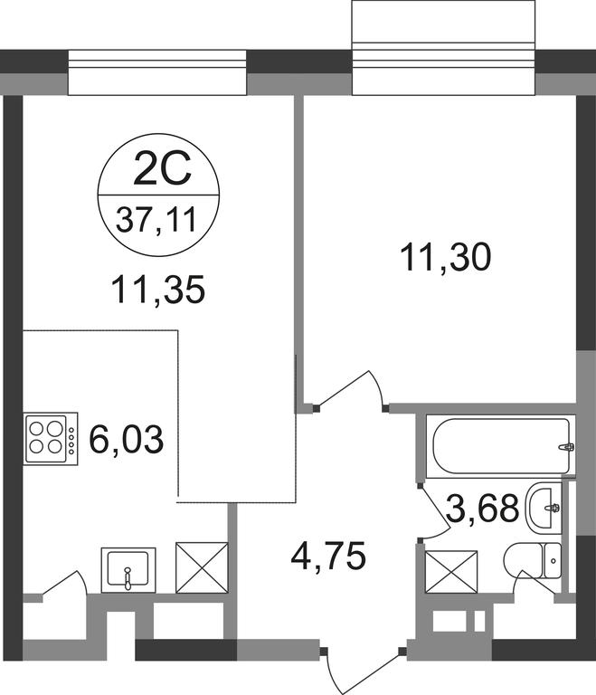 2-BD Apartment Sale, 37.11 sq. m. at Novograd Pavlino, Kosinskoye shosse, 2, Novoye Pavlino Microdistrict, Balashikha, Moscow Region, Russia #1 2-BD Apartment Sale, 37.11 sq. m. at Novograd Pavlino, Kosinskoye shosse, 2, Novoye Pavlino Microdistrict, Balashikha, Moscow Region, Russia #1