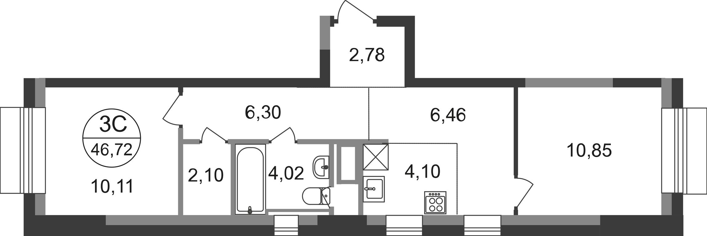 3-BD Apartment Sale, 46.72 sq. m. at Novograd Pavlino, Kosinskoye shosse, 2, Novoye Pavlino Microdistrict, Balashikha, Moscow Region, Russia #1 3-BD Apartment Sale, 46.72 sq. m. at Novograd Pavlino, Kosinskoye shosse, 2, Novoye Pavlino Microdistrict, Balashikha, Moscow Region, Russia #1