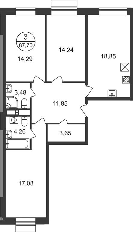 3-BD Apartment Sale, 87.7 sq. m. at Novograd Pavlino, Kosinskoye shosse, 2, Novoye Pavlino Microdistrict, Balashikha, Moscow Region, Russia #1 3-BD Apartment Sale, 87.7 sq. m. at Novograd Pavlino, Kosinskoye shosse, 2, Novoye Pavlino Microdistrict, Balashikha, Moscow Region, Russia #1