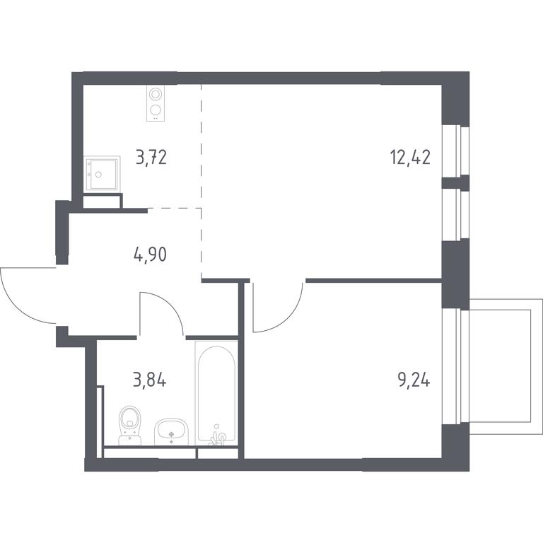 Apartment Sale, 34.12 sq. m. at Novoe Vidnoe, Kalinovka Village, Leninskiy City District, Moscow Region, Russia #1 Apartment Sale, 34.12 sq. m. at Novoe Vidnoe, Kalinovka Village, Leninskiy City District, Moscow Region, Russia #1
