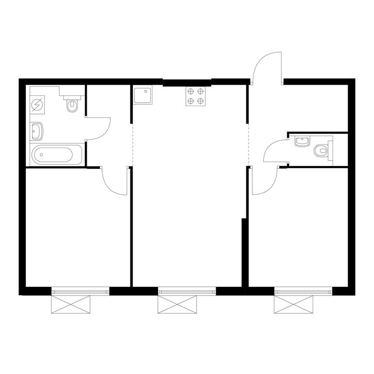 2-BD Apartment Sale, 59平方米 at Liublinskiy Park, Lyublinskaya Street, 78к2, Moscow, Russia #1 2-BD Apartment Sale, 59平方米 at Liublinskiy Park, Lyublinskaya Street, 78к2, Moscow, Russia #1