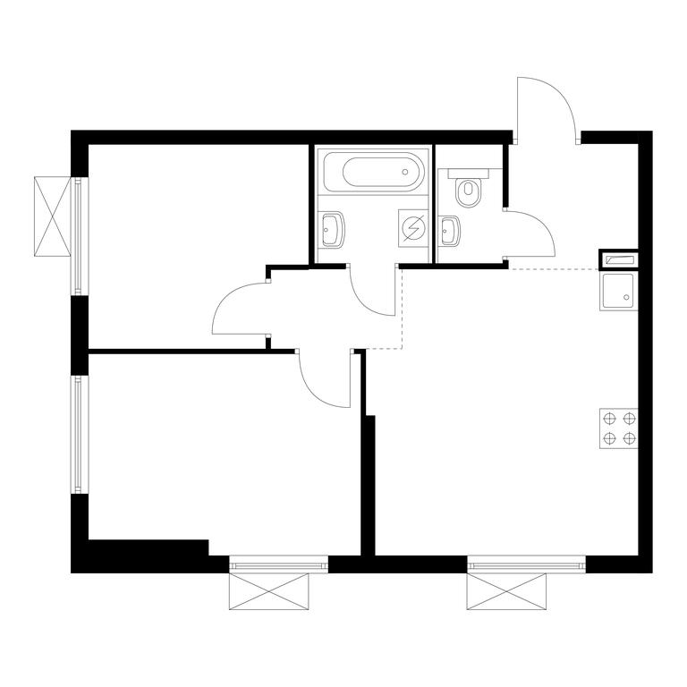 2-BD Apartment Sale, 48.7 sq. m. at Liublinskiy Park, Lyublinskaya Street, 78к2, Moscow, Russia #1 2-BD Apartment Sale, 48.7 sq. m. at Liublinskiy Park, Lyublinskaya Street, 78к2, Moscow, Russia #1