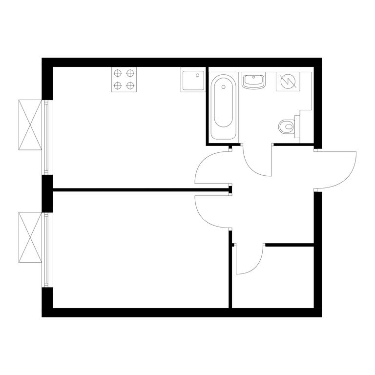 1-BD Apartment Sale, 34.1平方米 at Liublinskiy Park, Lyublinskaya Street, 78к2, Moscow, Russia #1 1-BD Apartment Sale, 34.1平方米 at Liublinskiy Park, Lyublinskaya Street, 78к2, Moscow, Russia #1