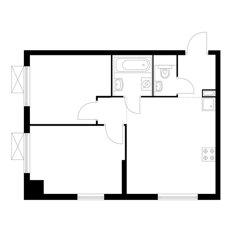 2-BD Apartment Sale, 48.8 sq. m. at Liublinskiy Park, Lyublinskaya Street, 78к2, Moscow, Russia #1 2-BD Apartment Sale, 48.8 sq. m. at Liublinskiy Park, Lyublinskaya Street, 78к2, Moscow, Russia #1