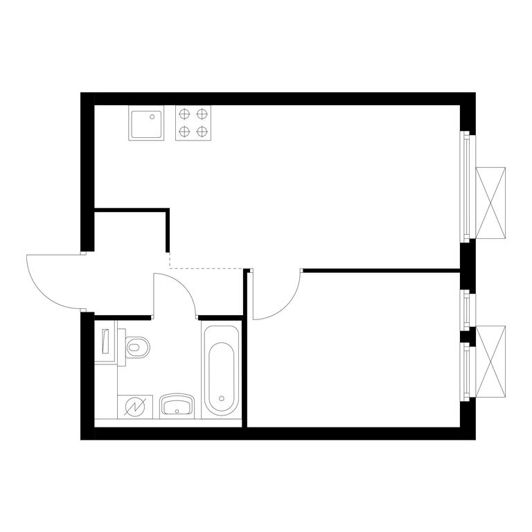 1-BD Apartment Sale, 31.9 sq. m. at Vtoroy Nagatinskiy, 2nd Nagatinsky Drive, 2к1, Moscow, Russia #1 1-BD Apartment Sale, 31.9 sq. m. at Vtoroy Nagatinskiy, 2nd Nagatinsky Drive, 2к1, Moscow, Russia #1