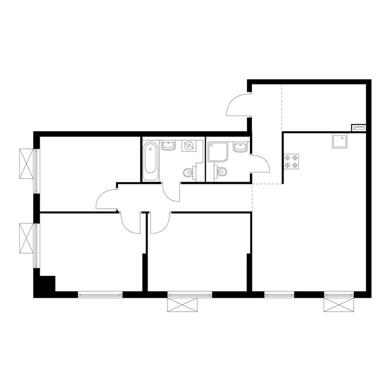 3-BD Apartment Sale, 86.4平方米 at Liublinskiy Park, Lyublinskaya Street, 78к2, Moscow, Russia #1 3-BD Apartment Sale, 86.4平方米 at Liublinskiy Park, Lyublinskaya Street, 78к2, Moscow, Russia #1